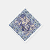 Serviette En Papier Azulejo Bleu Carrelage Cocktail Serviettes (Coin)