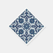 Serviette En Papier Azulejos Floral Carrelage Motif (Coin)