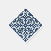 Serviette En Papier Azulejos Floral Carrelage Motif (Coin)