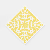 Serviette En Papier Azulejos jaune portugais espagnol méditerranéen (Coin)