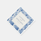 Serviette En Papier Azure Blooms Wedding (Coin)