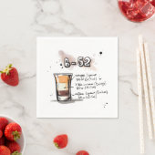 Serviette En Papier B-52 Boire Recette Cocktail Napkin (En situation)
