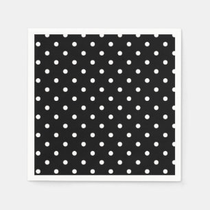 Serviette En Papier B&W À petits pois