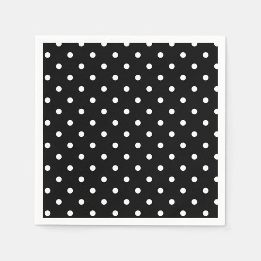 Serviette En Papier B&W À petits pois (Devant)
