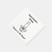 Serviette En Papier B&W moderne Cheers à 30 ans Anniversaire serviette (Coin)