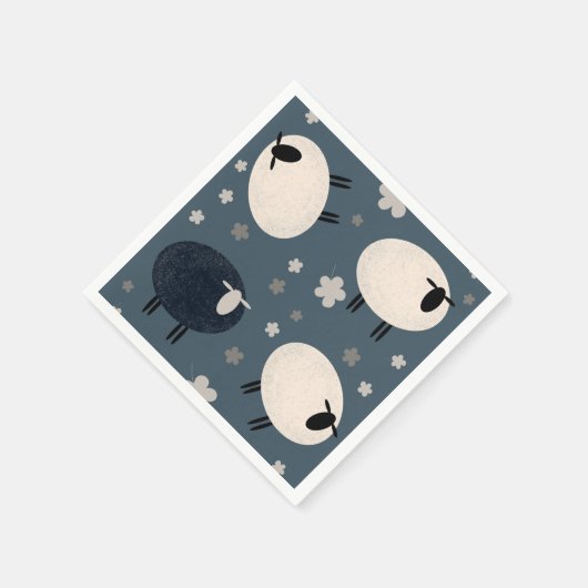 Serviette En Papier Baa Baa Black Sheep (Coin)