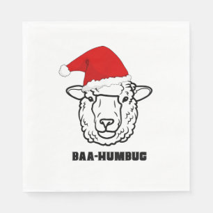 Serviette En Papier Baa-Humbug Noël-Mouton Funny Mignon Fermier Anima