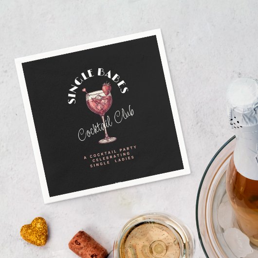 Serviette En Papier Babes simples Saint Valentin Cocktail rose