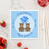 Serviette En Papier Baby Bear Boy Twins Papier serviettes (En situation)