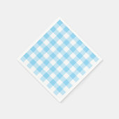 Serviette En Papier Baby Blue and White Buffalo Plaid Gingham (Coin)