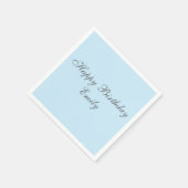 Serviette En Papier Baby Blue Minimalist Birthday Party Napkins (Coin)