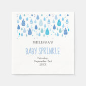 Serviette En Papier Baby Blue Raindrops Baby Boy Sprinkle Douche (Devant)