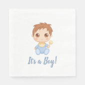 Serviette En Papier Baby Boy Blue Jumpsuit (Devant)
