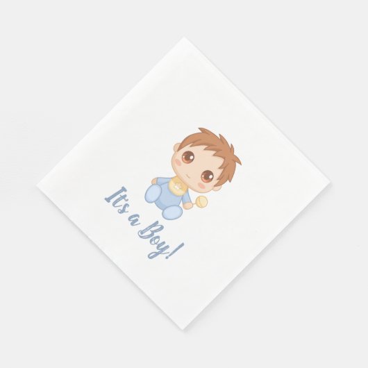 Serviette En Papier Baby Boy Blue Jumpsuit (Coin)