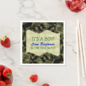 Serviette En Papier Baby Boy - Camo Baby shower à thème (En situation)