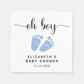 Serviette En Papier Baby Boy Douche Pieds Bleus (Devant)