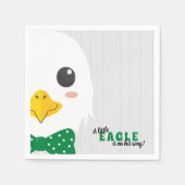 Serviette En Papier Baby Boy Eagle Baby shower vert serviettes (Devant)