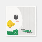 Serviette En Papier Baby Boy Eagle Baby shower vert serviettes (Devant)
