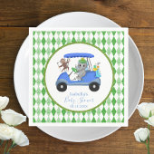 Serviette En Papier Baby Boy Elephant & Monkey Golf
