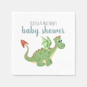 Serviette En Papier Baby Boy mignonne Magique Green Dragon Baby shower