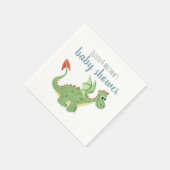 Serviette En Papier Baby Boy mignonne Magique Green Dragon Baby shower (Coin)