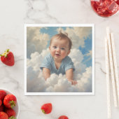 Serviette En Papier Baby Boy on Cloud (En situation)