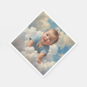 Serviette En Papier Baby Boy on Cloud (Coin)