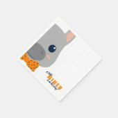 Serviette En Papier Baby Boy Orange Donkey Baby shower (Coin)