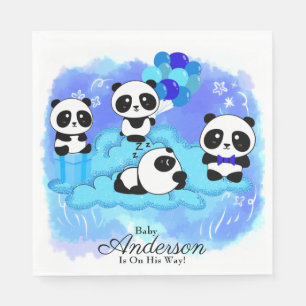 Serviette En Papier Baby Boy Pandas