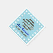 Serviette En Papier Baby Boy personnalisé - Chien Baby shower à thème (Coin)