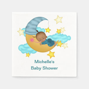 Serviette En Papier Baby Boy personnalisé sur un nuage