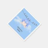 Serviette En Papier Baby Boy sur Clothesline (Coin)