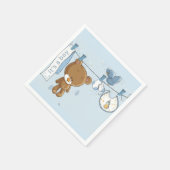 Serviette En Papier Baby Boy Teddy Bear (Coin)