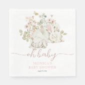 Serviette En Papier Baby Bunny C'est une fille Fleur sauvage (Devant)