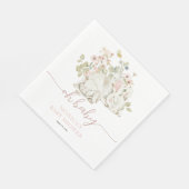 Serviette En Papier Baby Bunny C'est une fille Fleur sauvage (Coin)