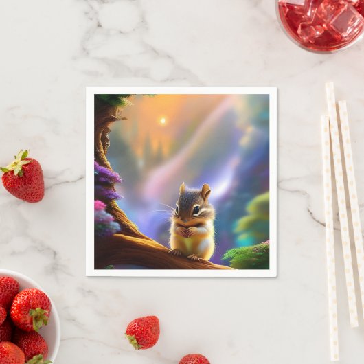 Serviette En Papier Baby Chipmunk (En situation)