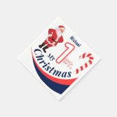 Serviette En Papier Baby de Noël "Mon 1er Noël" (Coin)