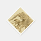 Serviette En Papier Baby Elephant avec c'est Mère (Coin)