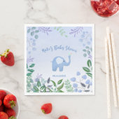 Serviette En Papier Baby Elephant Chanson Baby shower d'oiseaux (En situation)