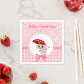 Serviette En Papier Baby Elephant rose Baby Sprinkle Party Napkin (En situation)