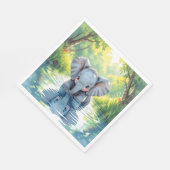 Serviette En Papier Baby Elephant Thème | Fête d'anniversaire (Coin)