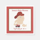 Serviette En Papier Baby Firefighter Customisé serviettes (Devant)