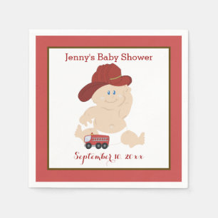Serviette En Papier Baby Firefighter Customisé serviettes