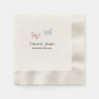 Serviette En Papier Baby Gender Reveal Butterflies 7-in