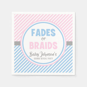 Serviette En Papier Baby Gender Reveal - Fades or Braids