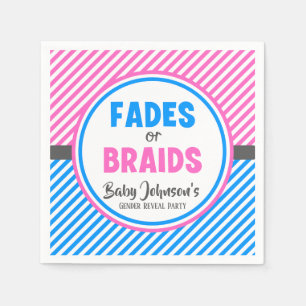 Serviette En Papier Baby Gender Reveal - Fades or Braids
