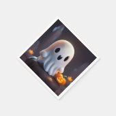 Serviette En Papier Baby Ghost Déplaisant mignon caractère Halloween (Coin)