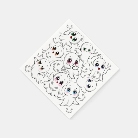 Serviette En Papier Baby Ghosts Éffrayant mignon Halloween humeur (Coin)