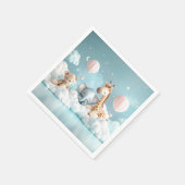 Serviette En Papier Baby Giraffe avec tous ses amis (Coin)