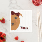 Serviette En Papier Baby Girl Chien Maroon Baby shower serviettes (En situation)